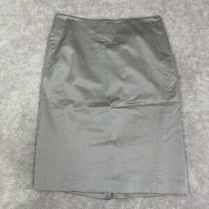 NWT Ann Taylor Women's Pencil Skirt Lined Zip Back Size 4 Silver Gray $108